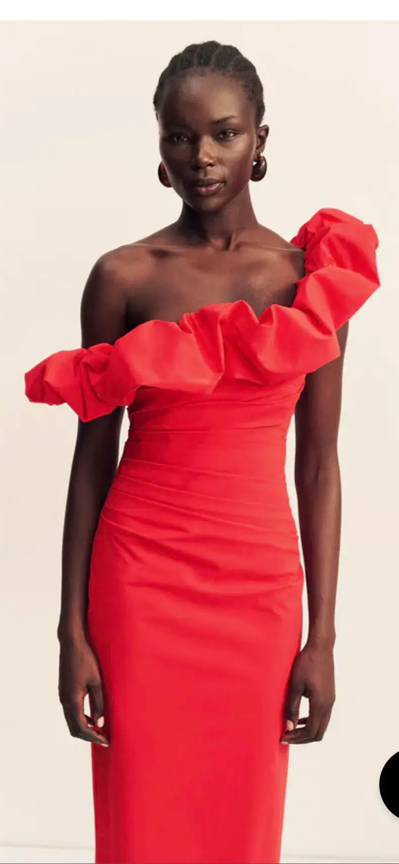 Shona Joy - Campbell Ruffle Draped Maxi Dress - Goji - Image 5