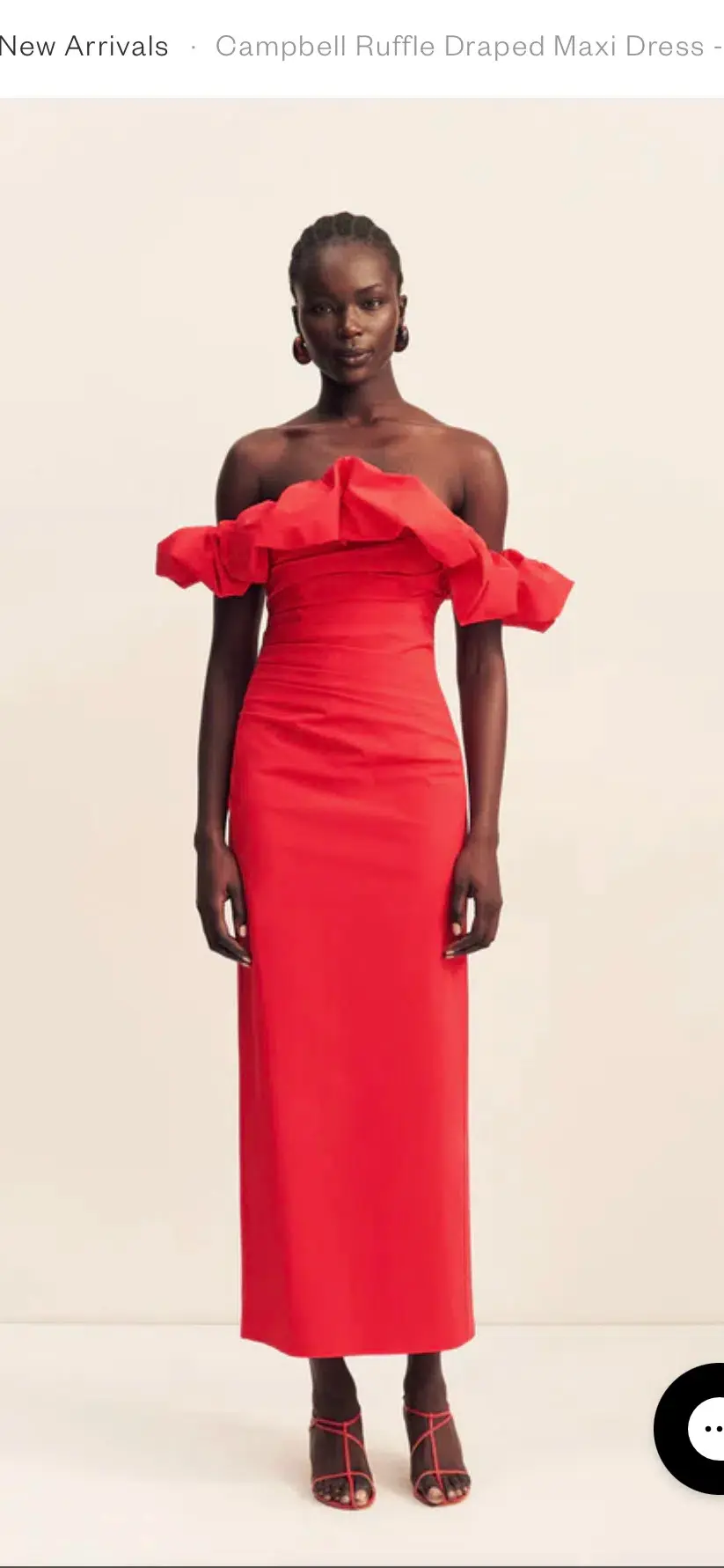 Shona Joy - Campbell Ruffle Draped Maxi Dress - Goji - Image 6