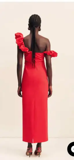 Shona Joy - Campbell Ruffle Draped Maxi Dress - Goji for rent on The Volte - image 4