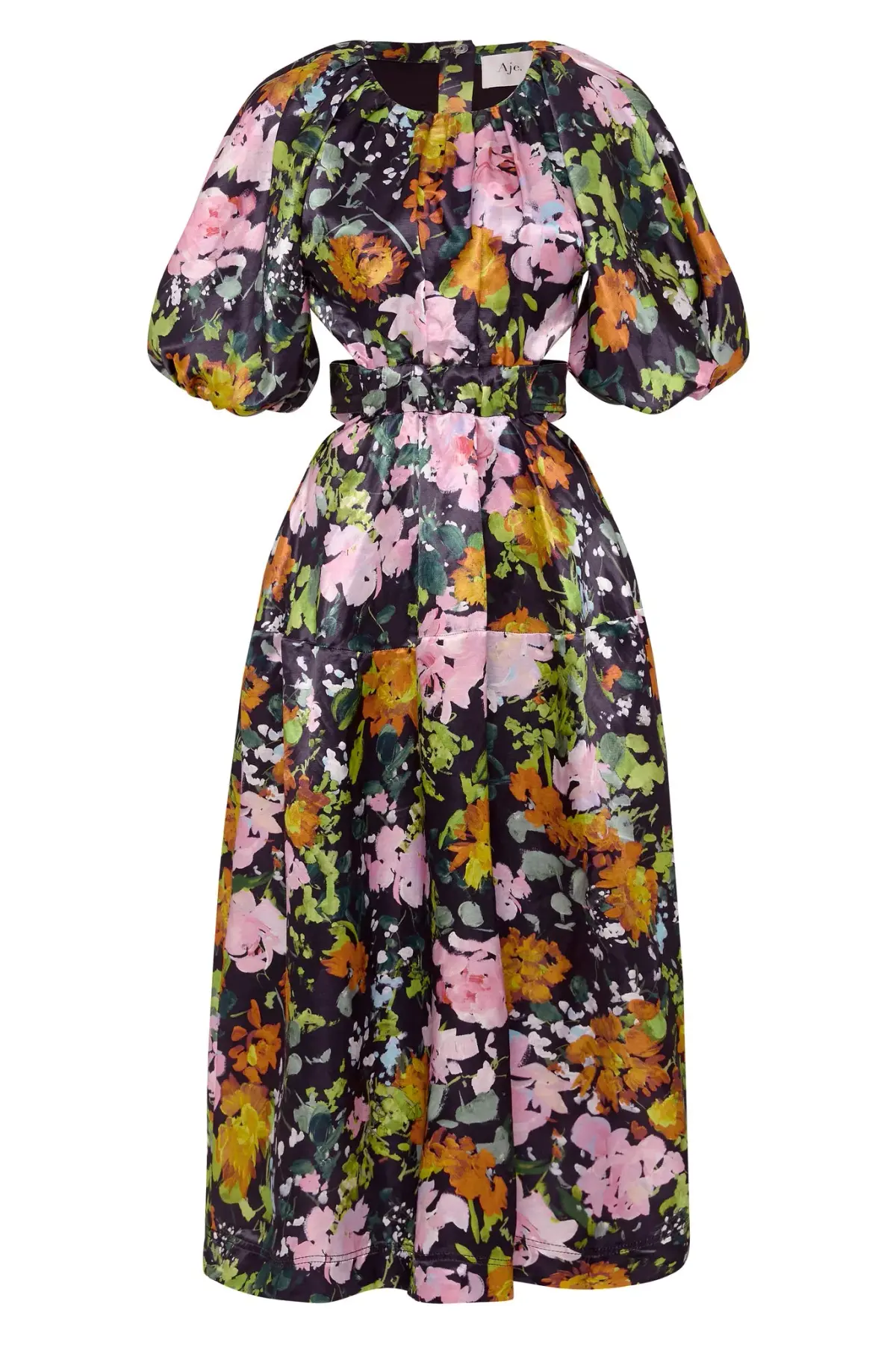 Aje Mimosa Midi Dress Cut Out in Midnight Floral Size 12 - Image 4
