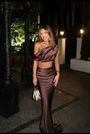 Effie Kats Perez Top & Skirt - Chocolate Size 8/Small - Image 2