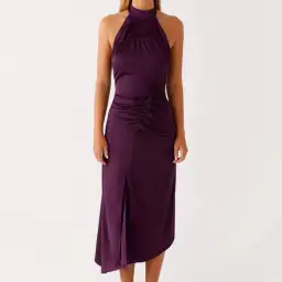 Pepermayo Purple backless halter size 6 for rent on The Volte - image 1