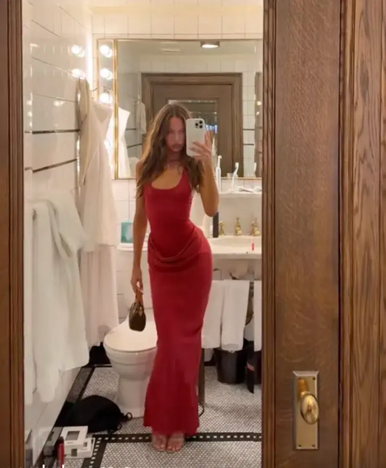 Jade Maxi Dress in Scarlet Red AU 8Jade Maxi Dress in Scarlet Red AU 8 for rent on The Volte - main image