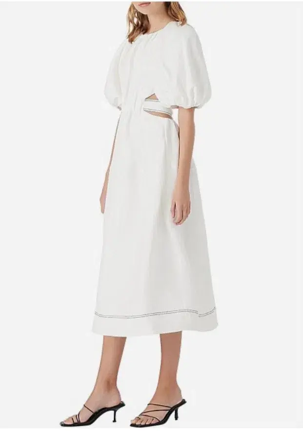 Aje Mimosa Cutout Midi Dress Silk blend Size 8 for rent on The Volte - main image