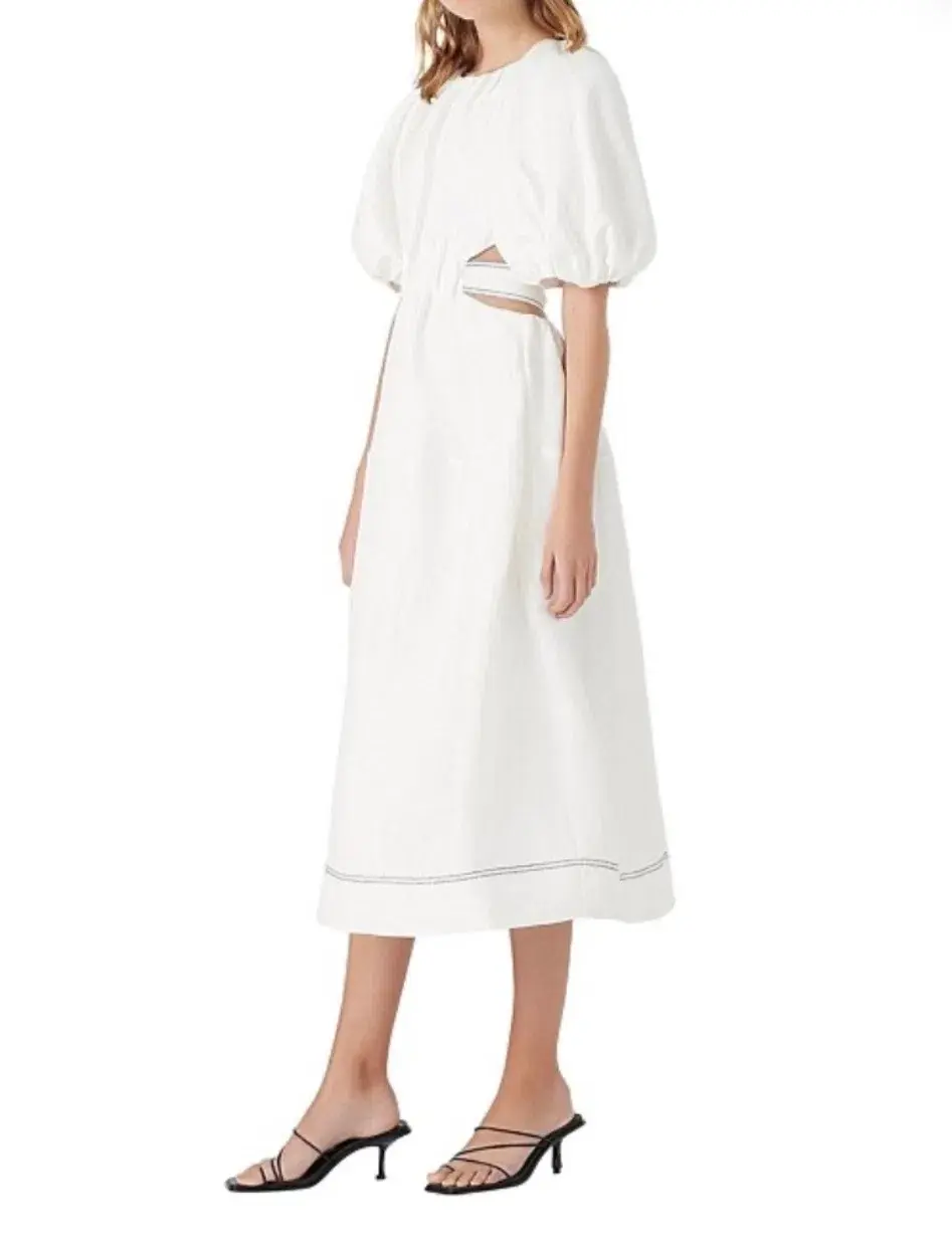 Aje Mimosa Cutout Midi Dress Silk blend Size 8 - Image 2