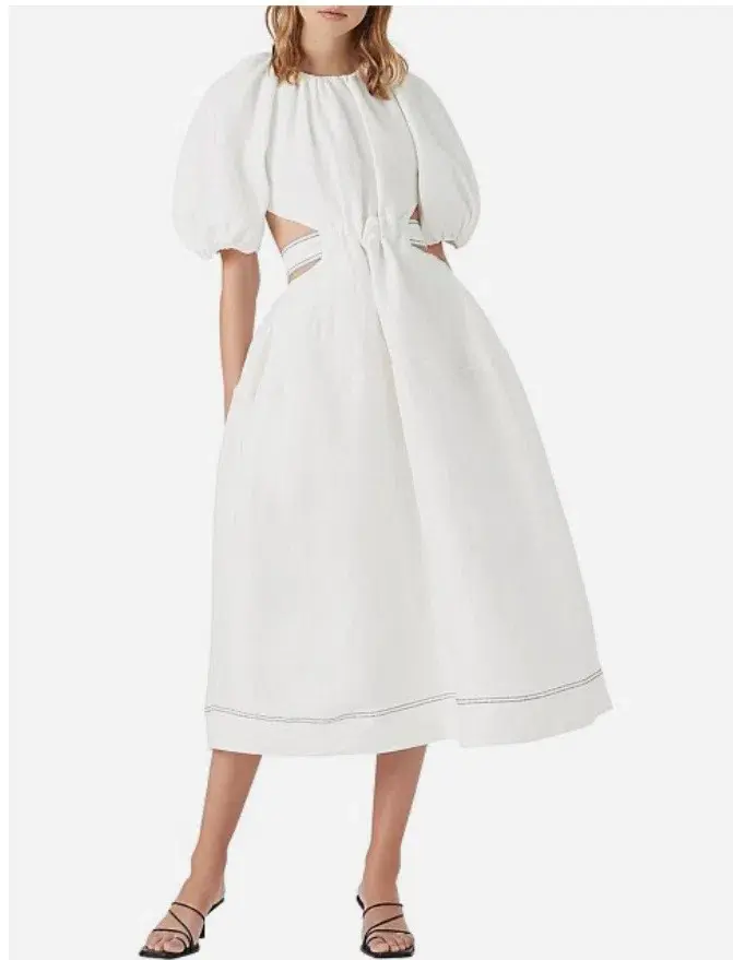 Aje Mimosa Cutout Midi Dress Silk blend Size 8 for rent on The Volte - main image