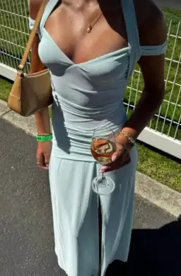 bec and bridge, WINNIE HALTER MAXI DRESS, blue, maxi, size 8 for rent on The Volte - image 1