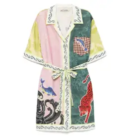 Alémais Rochester belted linen minidress 14 for rent on The Volte - image 1