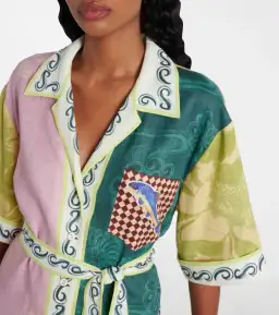 Alémais Rochester belted linen minidress 14 for rent on The Volte - image 4