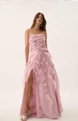 Aje Allairie Maxi Gown - Chalk Pink for rent on The Volte - image 4
