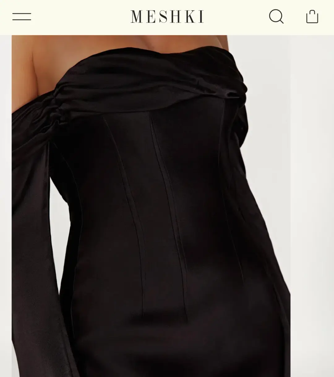 Giselle Off Shoulder Cowl Neck Maxi Dress - Black for rent on The Volte - main image