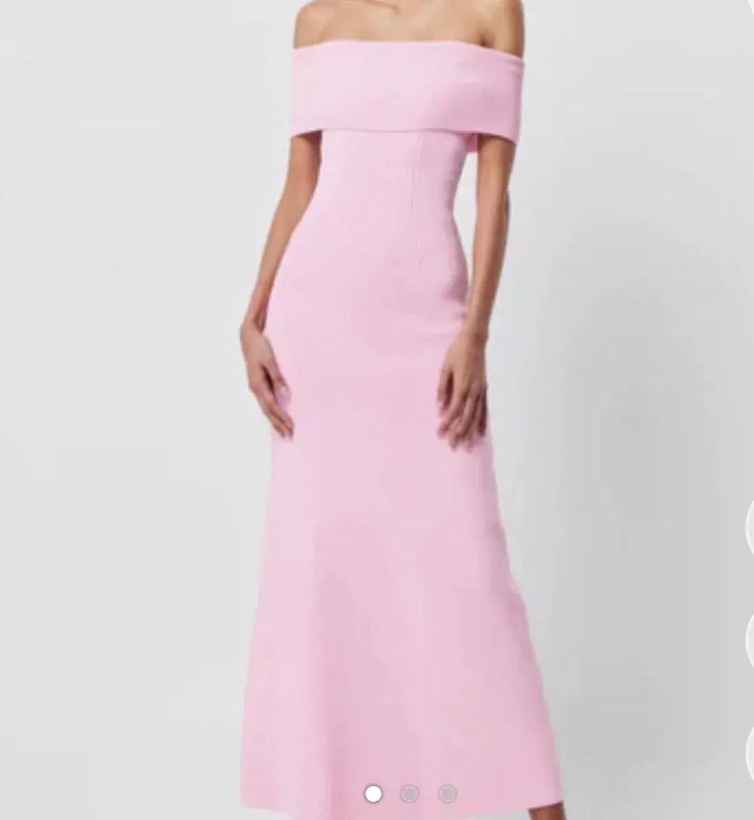 Mossman Monaco off shoulder pink dress for rent on The Volte - main image