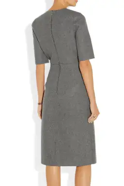 Victoria Beckham Grey wool mid-length dress for rent on The Volte - image 1