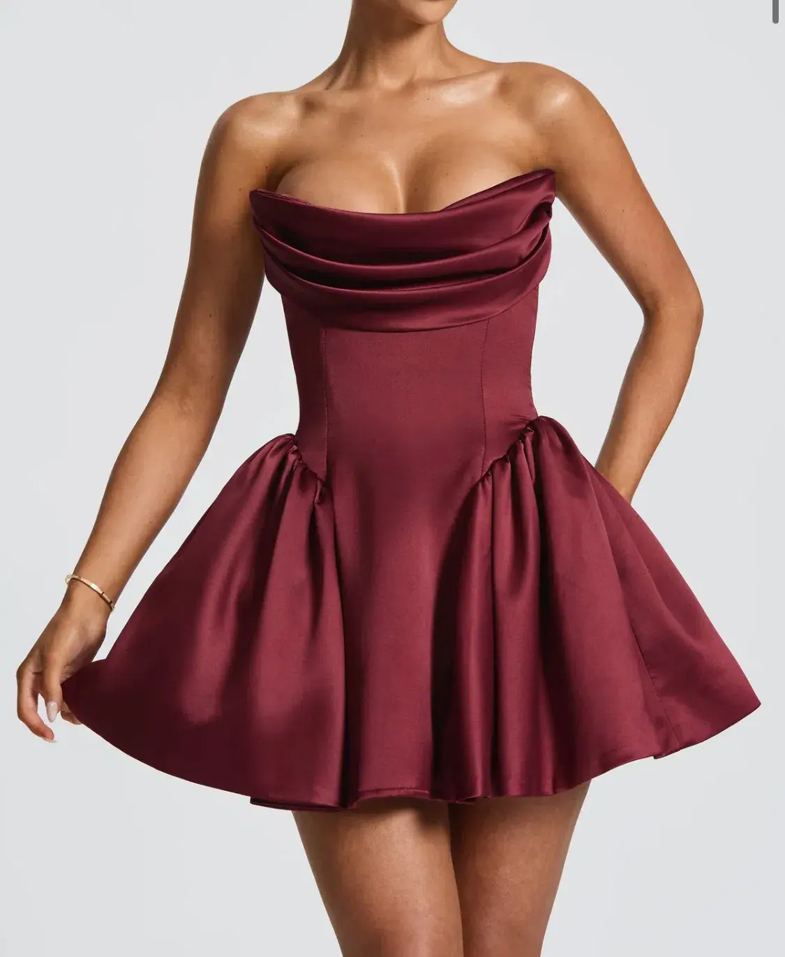 Baby Boo - Trinity Mini Dress Burgundy Size 12 - Image 1