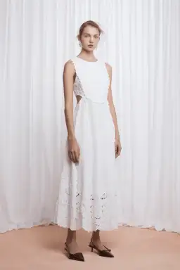 Lovaan Amelia Dress White Size 12 for rent on The Volte - image 1