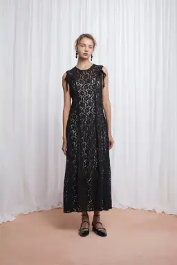 Lovaan Audrey Dress Cotton/Nylon Black Size 6 for rent on The Volte - image 1