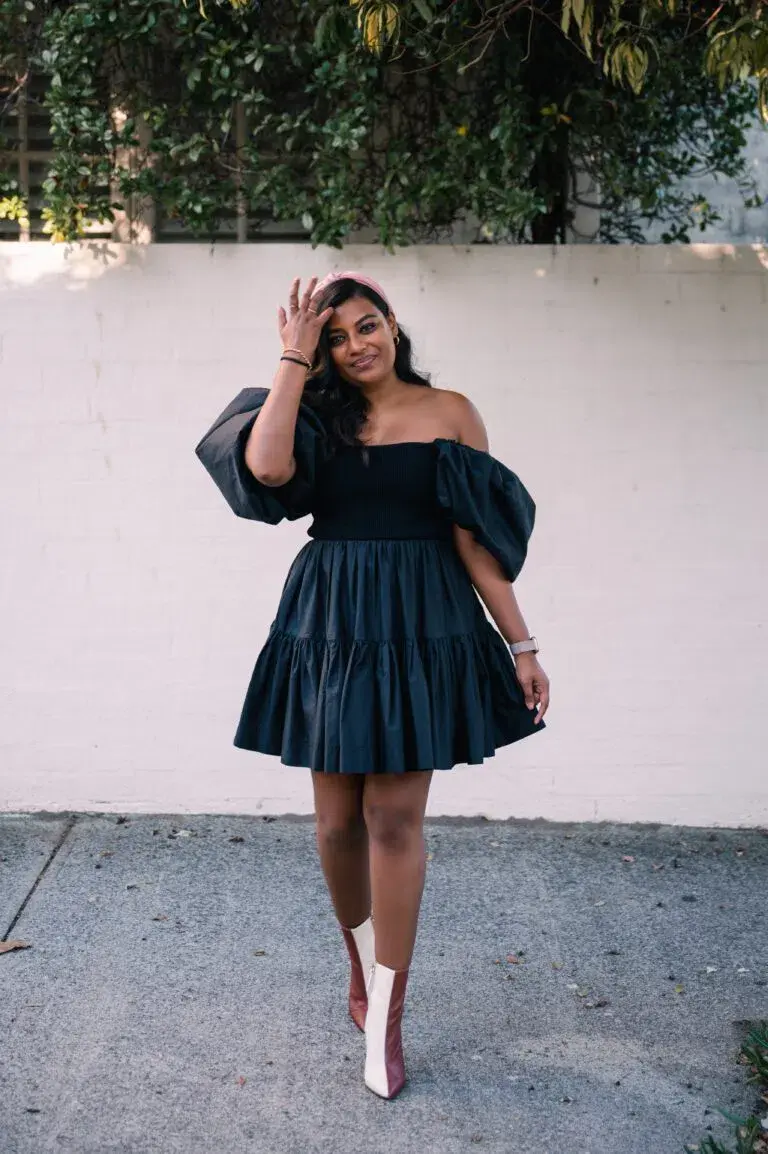 Aje Black Mini Dress - Casa Puff Sleeve - Size 12 - Image 1