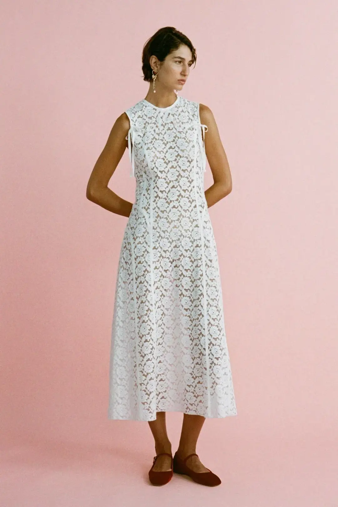 Lovaan Audrey Dress White Size 12 for rent on The Volte - main image