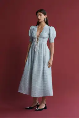 Lovaan Boehm Dress Blue Gingham Size 10 for rent on The Volte - image 2