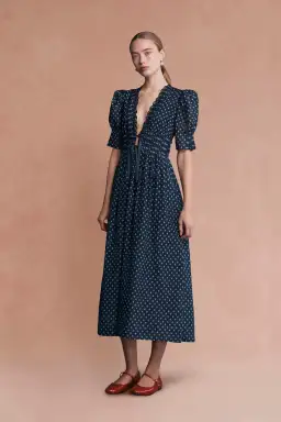 Lovaan Boehm Dress Navy Floral Size 14 for rent on The Volte - image 3