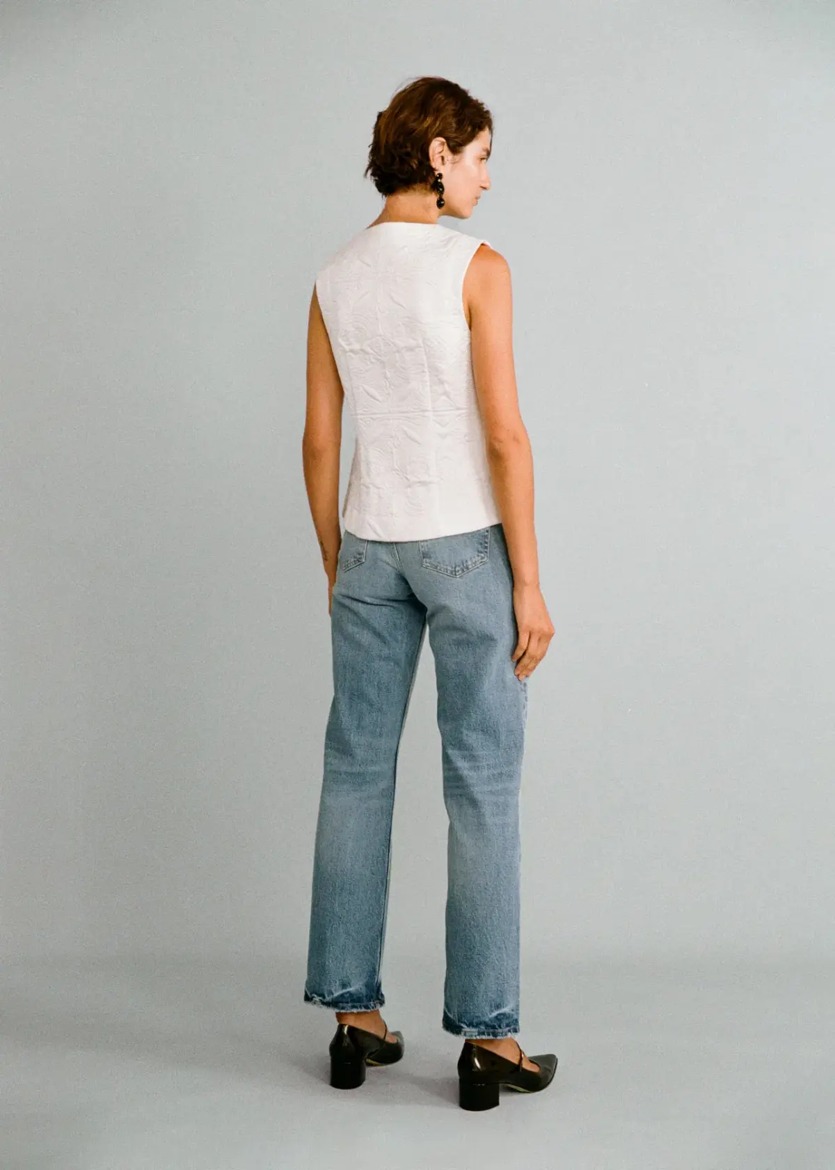 Lovaan Demi Top Recycled Poly Taffeta White Size 6 - Image 5