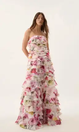 Aje / Fleur Pleated Gown / Collage Floral for rent on The Volte - image 5