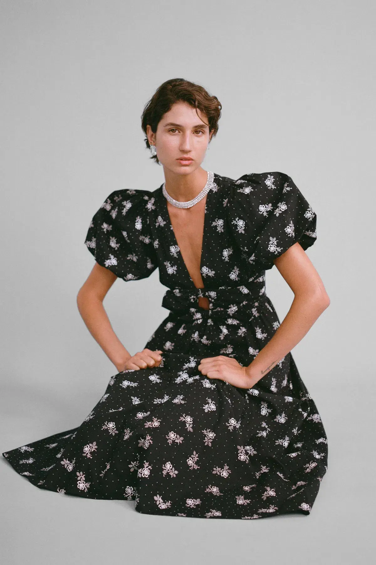 Lovaan Devon Dress Vintage Rose Black Size 10 - Image 3