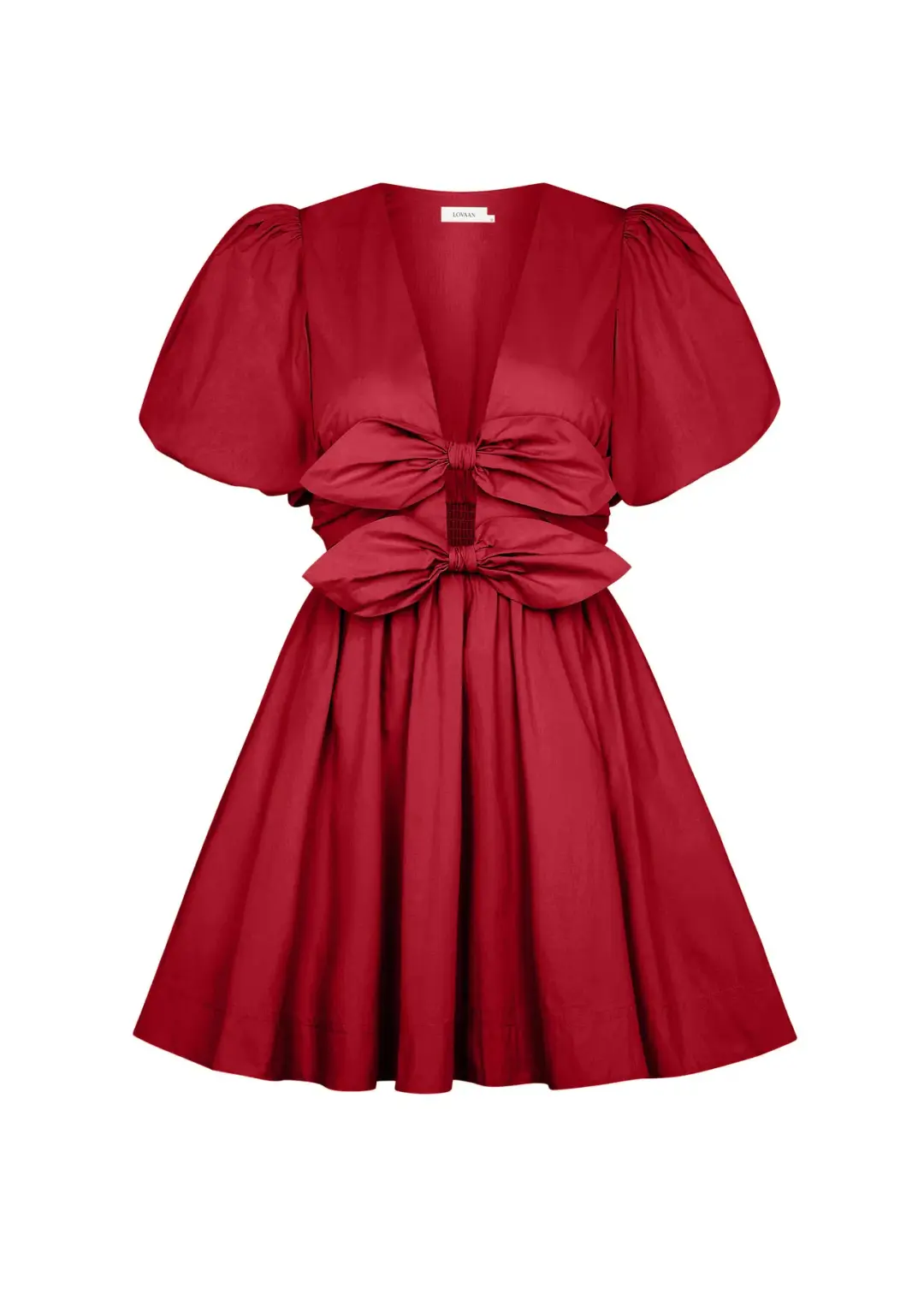 Lovaan Devon Mini Dress Cherry Red Size 10 for rent on The Volte - main image