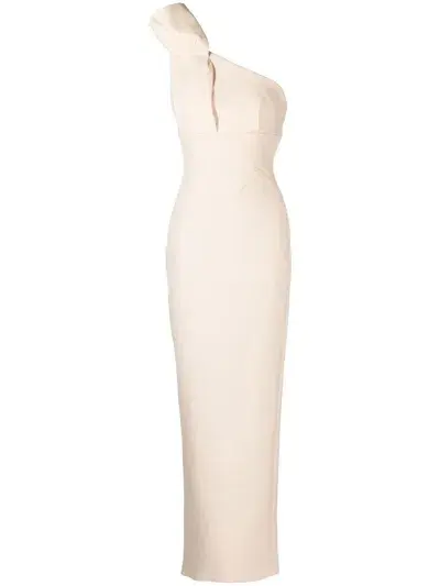 Rachel Gilbert Miche Maxi Gown Cream Size 6 - Image 5
