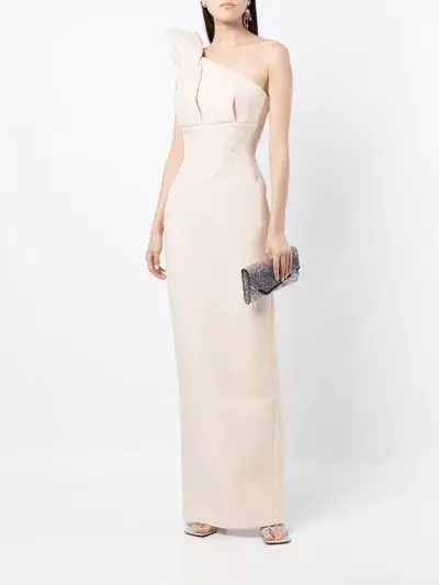 Rachel Gilbert Miche Maxi Gown Cream Size 6 - Image 1