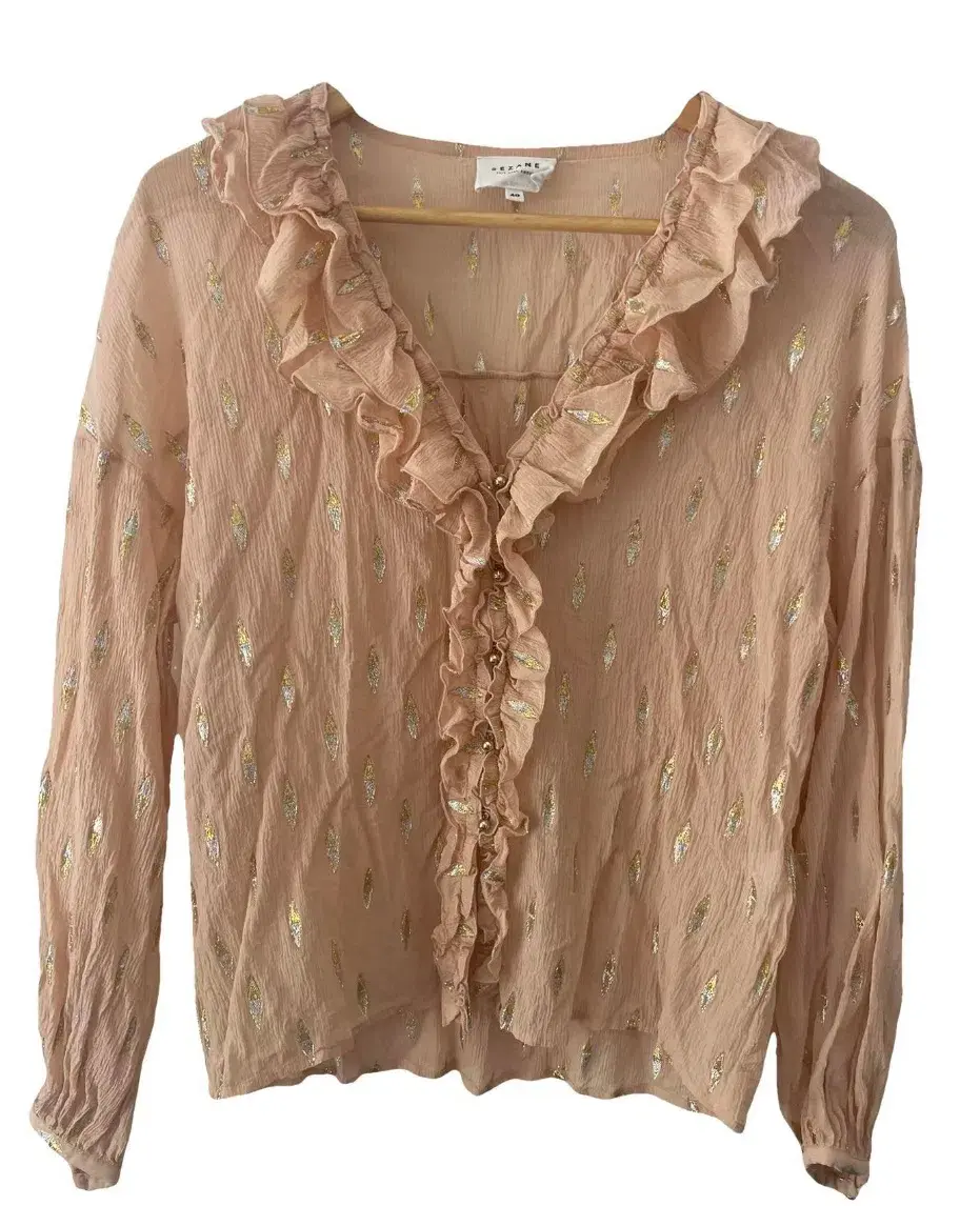 SEZANE embroidered blouse size 40 - Image 1