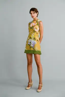 Lovaan Mathilda Dress Yellow Floral Size 10 for rent on The Volte - image 1