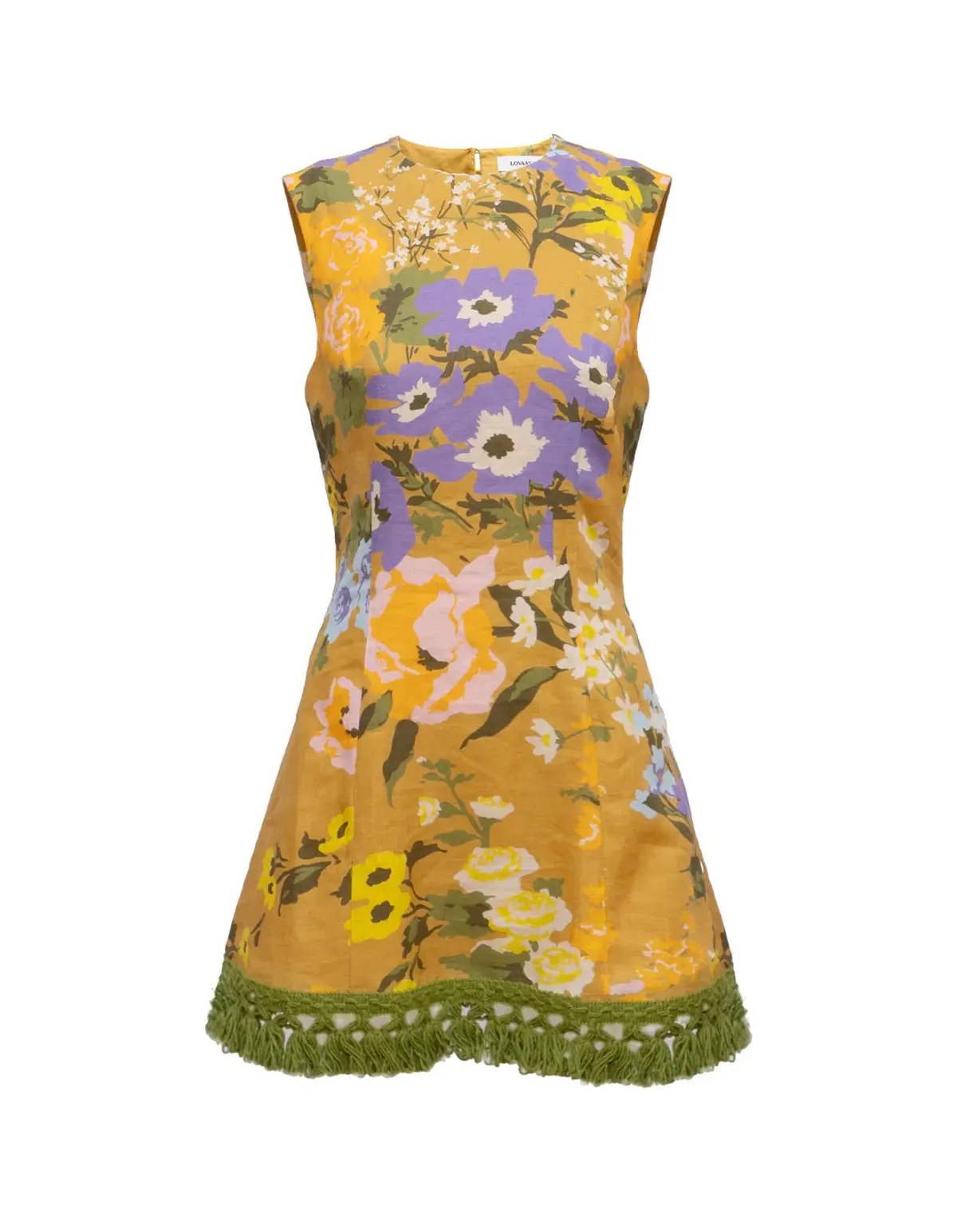 Lovaan Mathilda Dress Yellow Floral Size 14 - Image 5