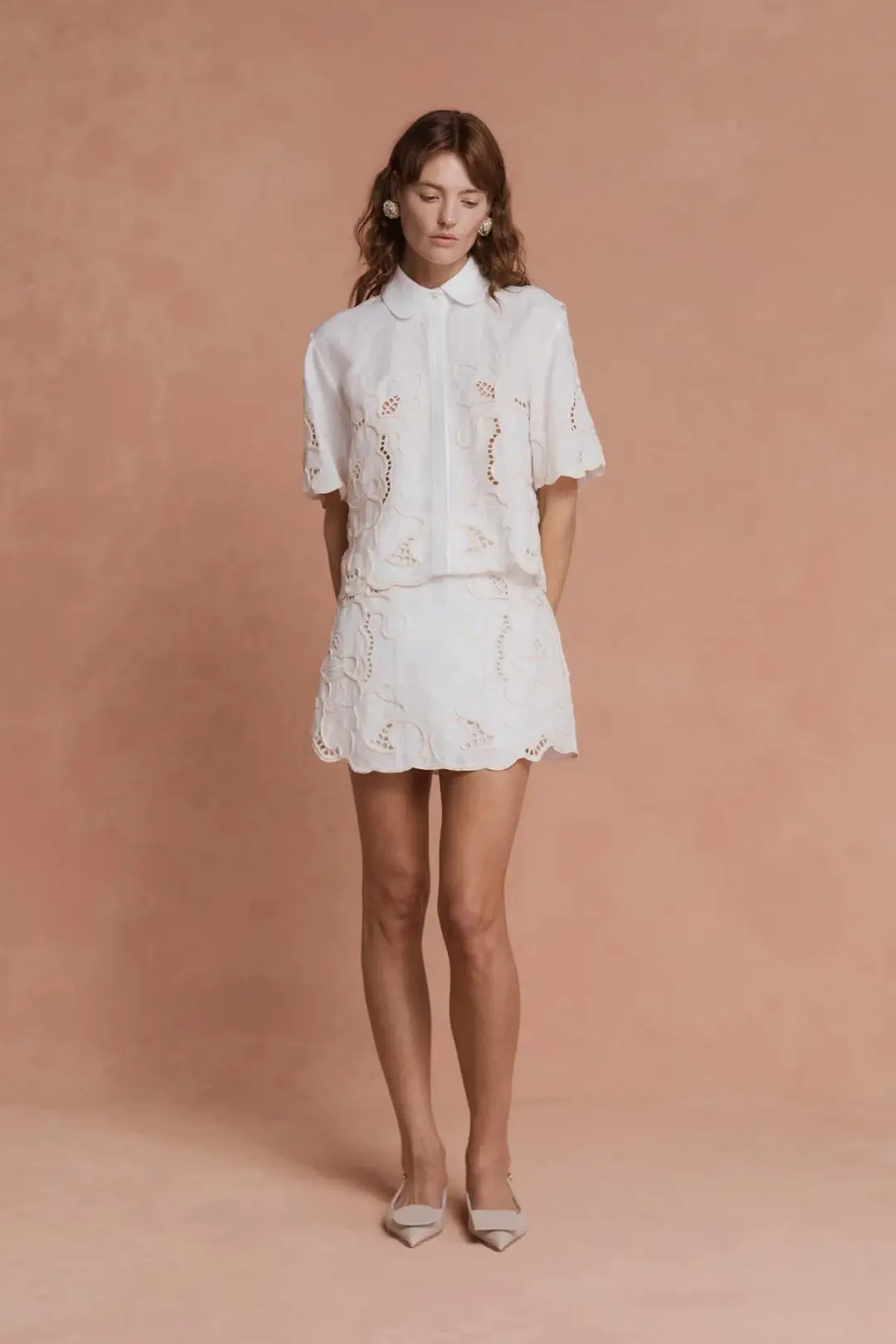 Lovaan Milicent Skirt White Size 8 for rent on The Volte - main image