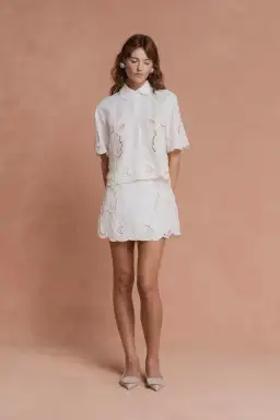 Lovaan Milicent Skirt White Size 8 for rent on The Volte - image 1