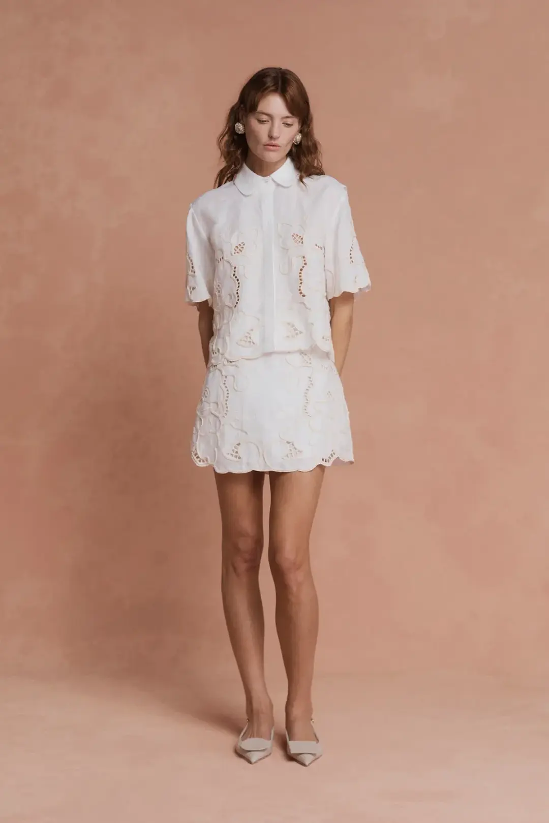 Lovaan Milicent Skirt White Size 10 for rent on The Volte - main image