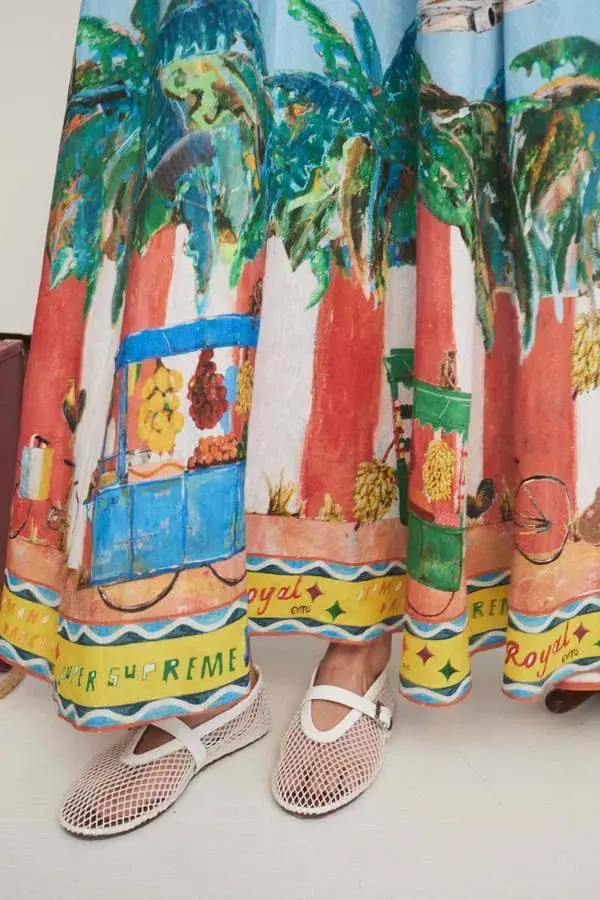 ALEMAIS All Aboard Midi Sundress Size 10 Au - Image 6