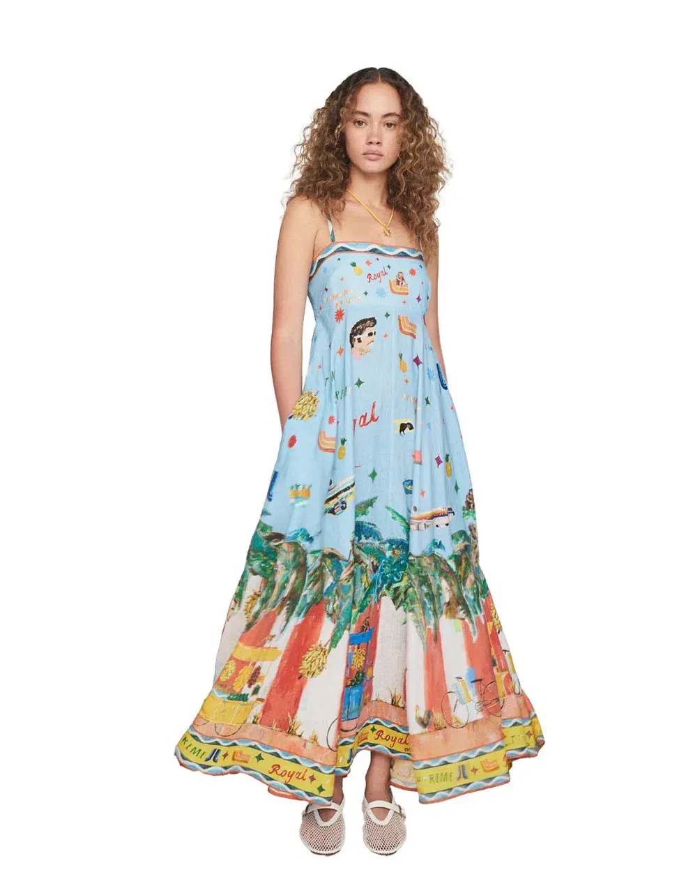 ALEMAIS All Aboard Midi Sundress Size 10 Au - Image 5