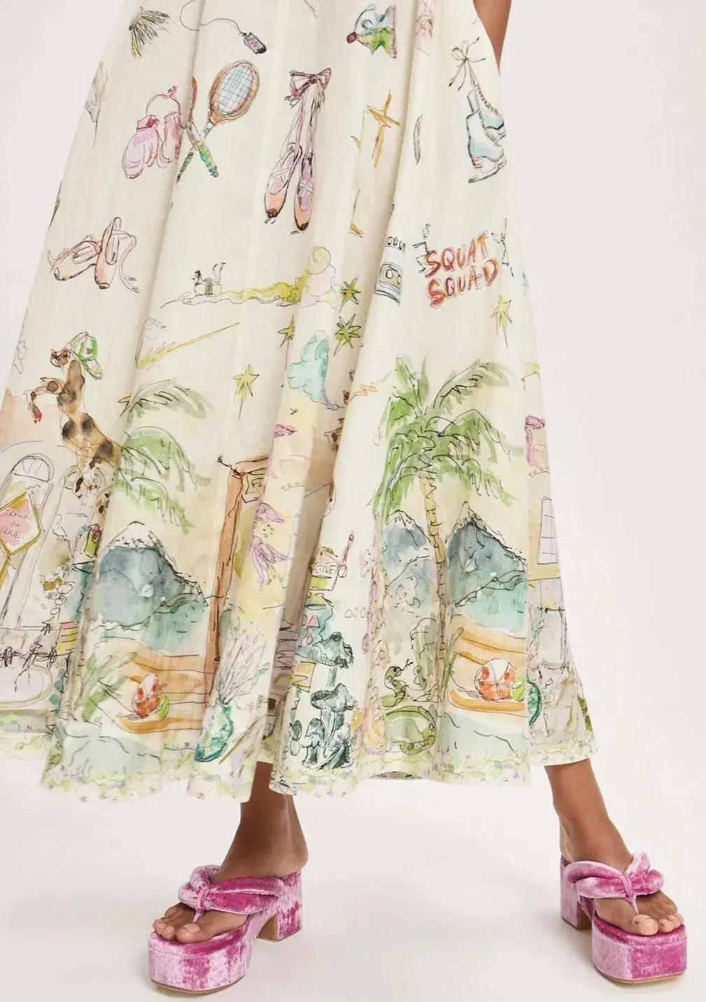 Alemais Anouk Sundress Size 8 linen with pockets - Image 3