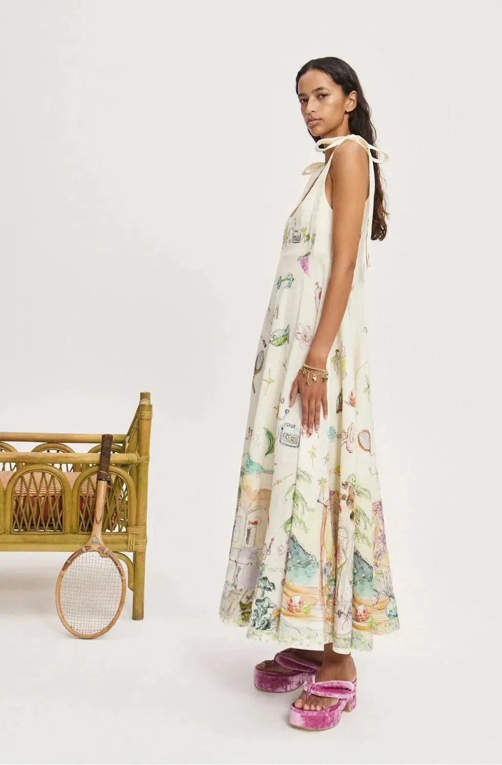 Alemais Anouk Sundress Size 8 linen with pockets - Image 2