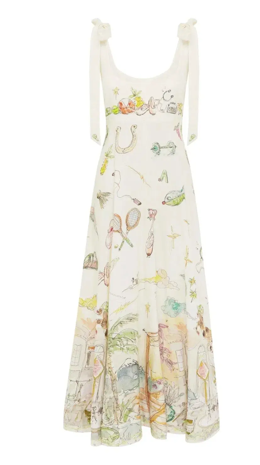 Alemais Anouk Sundress Size 8 linen with pockets - Image 5