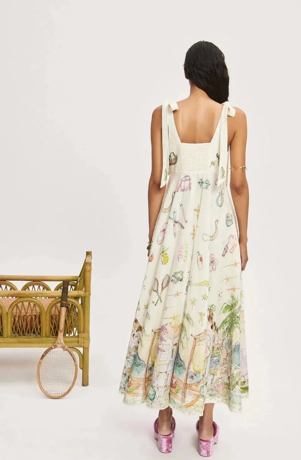 Alemais Anouk Sundress Size 8 linen with pockets - Image 4