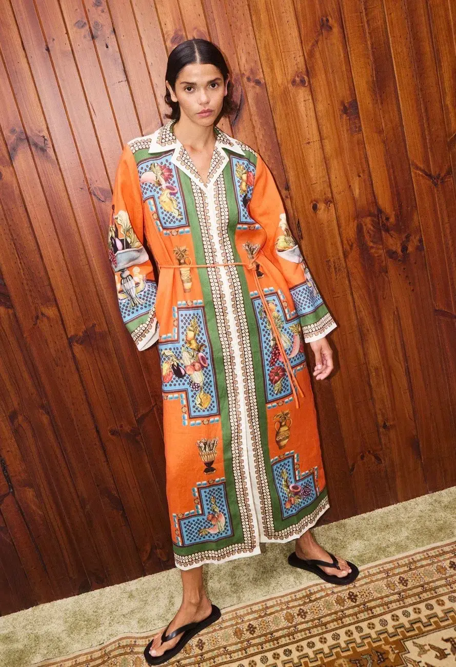 Alemais Rocco Dress Size 16 Linen with pockets relaxed fit - Image 6