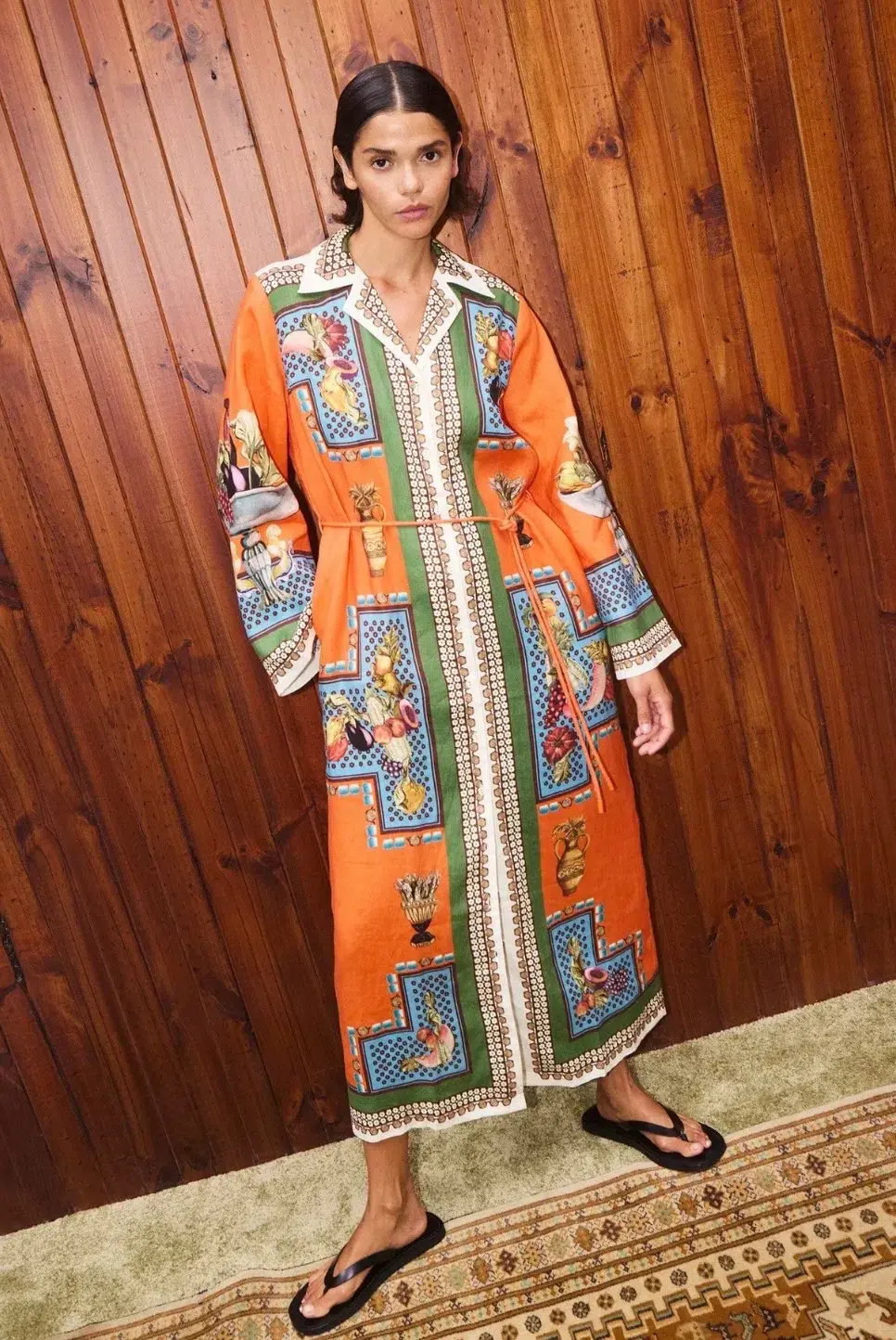 Alemais Rocco Dress Size 16 Linen with pockets relaxed fit - Image 2