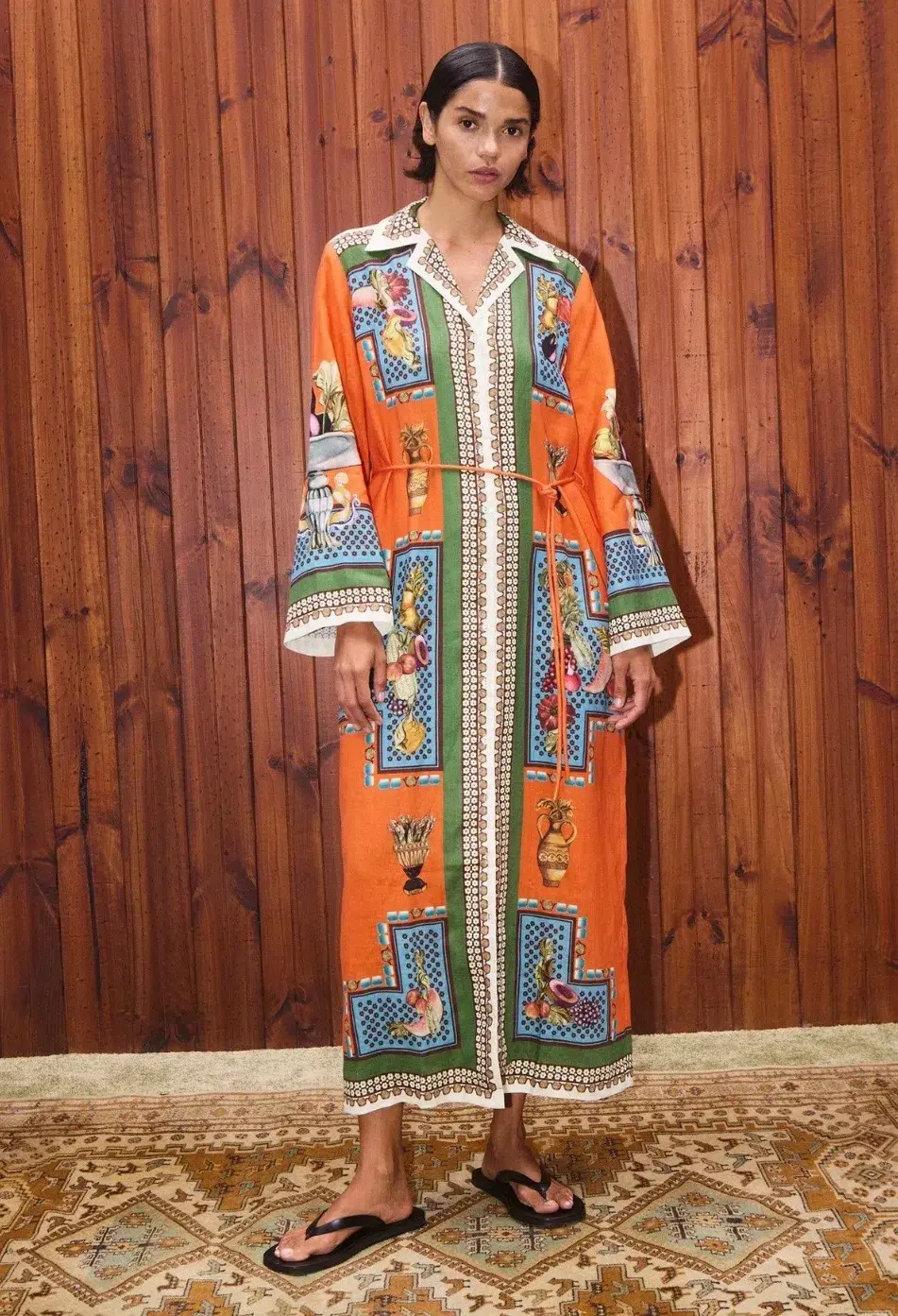 Alemais Rocco Dress Size 16 Linen with pockets relaxed fit - Image 1