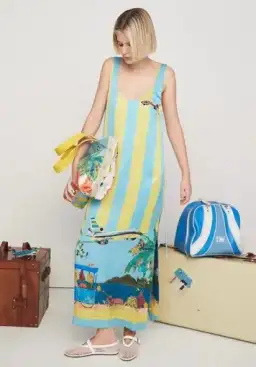 ALEMAIS All Aboard Silk Sleeveless Midi Dress Size 10 Au for rent on The Volte - image 2