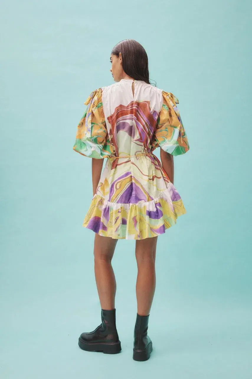 ALEMAIS Luca Mini Dress Multi Size 6 Au - Image 6