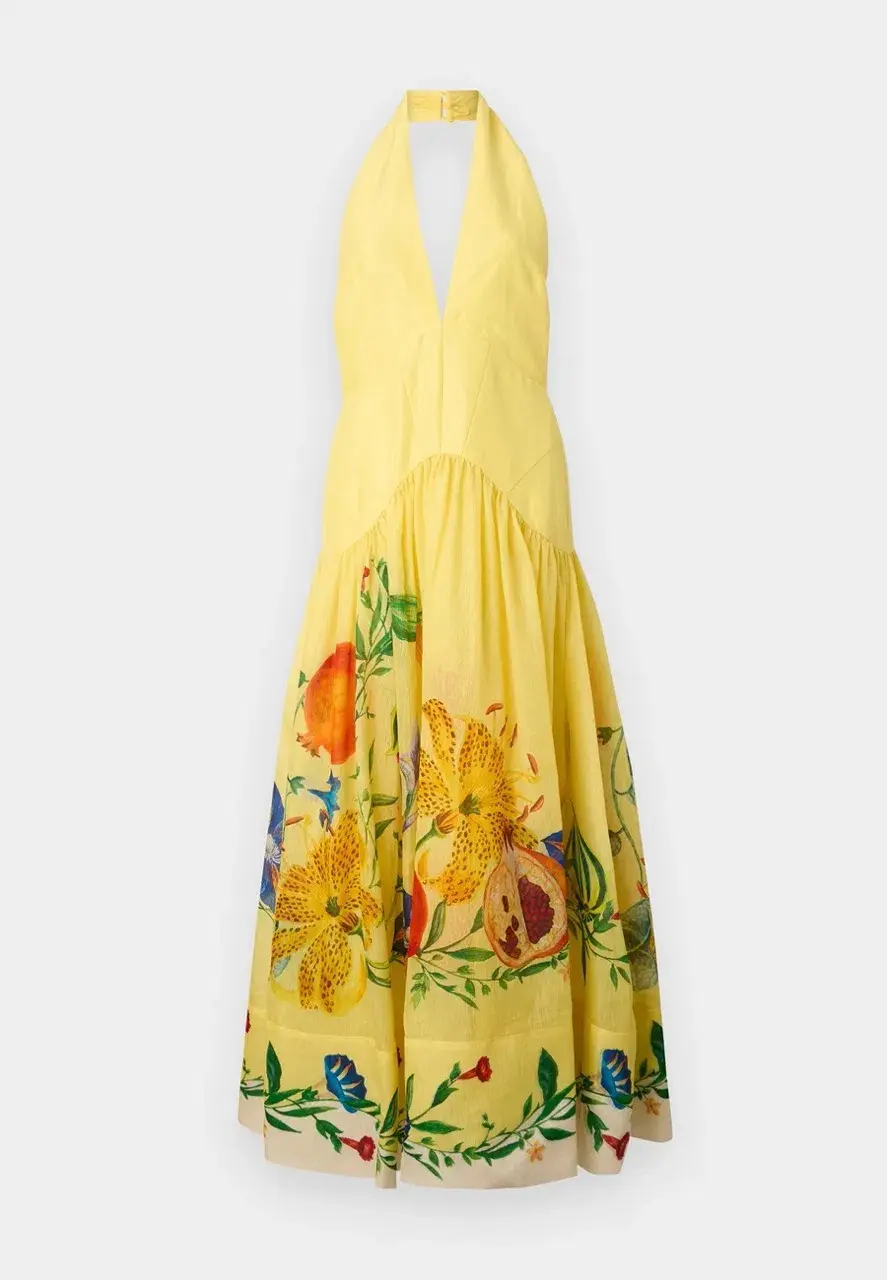 ALEMAIS Dahlia Halter Gown Yellow Size 10 AU - Image 6