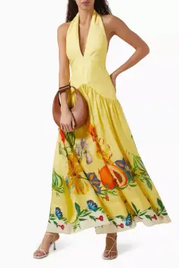 ALEMAIS Dahlia Halter Gown Yellow Size 10 AU for rent on The Volte - image 10