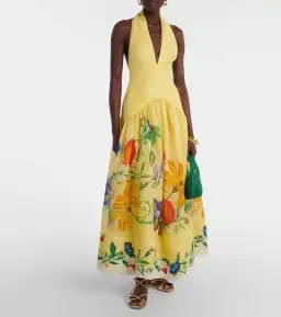 ALEMAIS Dahlia Halter Gown Yellow Size 10 AU for rent on The Volte - image 1
